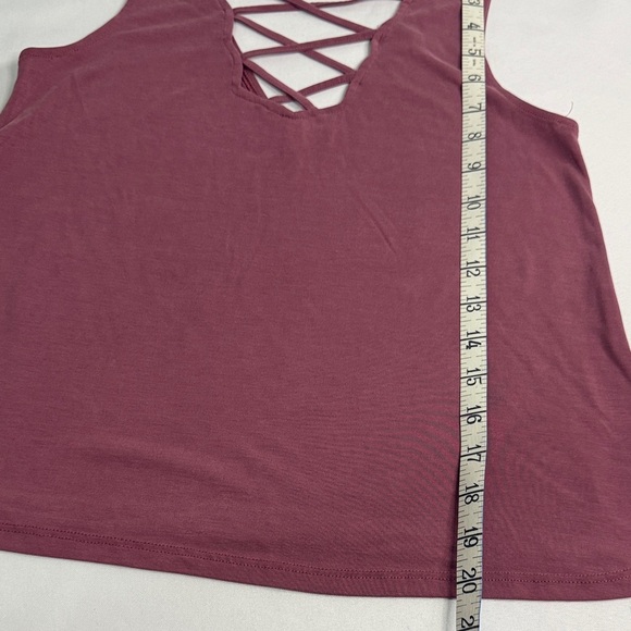 American Eagle Outfitters Plum Tank Top with Lattice Back - Picture 4 of 5